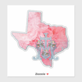 PEGATINA TEXAS BENDIÓ LA CRUZ MARIANA RELIGIOSA DE VIRGIN M