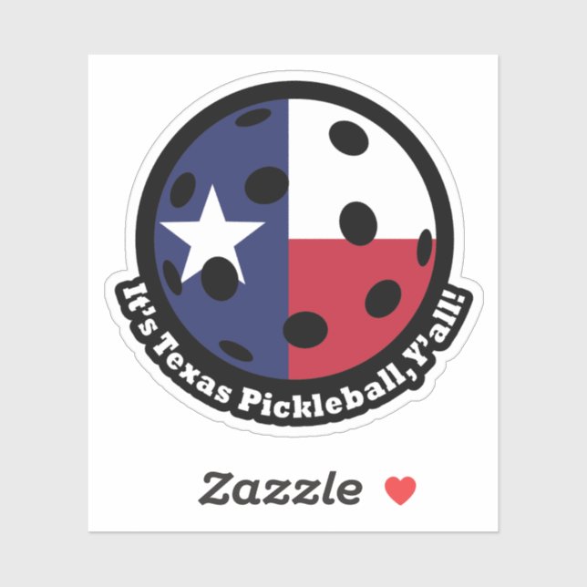 Pegatina Texas Pickleball (Hoja)