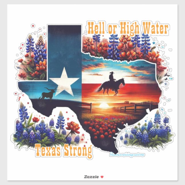 Pegatina Texas Strong  (Hoja)
