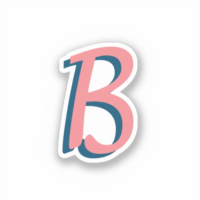 Pegatina Texto 3D rosado de Rubor de moda inicial | Neón Ve (Anverso)