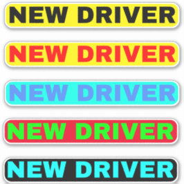 Pegatina Texto de Nuevo Conductor - Nuevo Conductor Simple