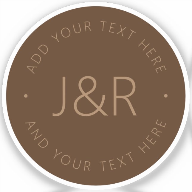 Pegatina Texto de Personalizable elegante (Anverso)