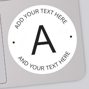 Pegatina Texto de Personalizable simple   Transparente con 