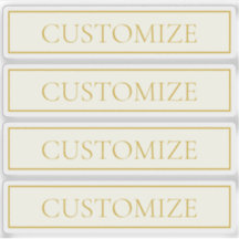 Texto de Personalizable simple y elegante | Gold O