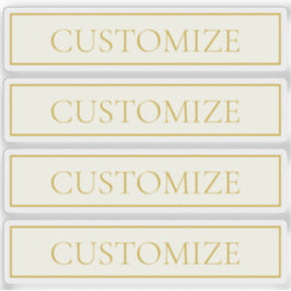 Pegatina Texto de Personalizable simple y elegante | Gold O