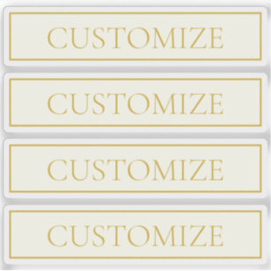 Pegatina Texto de Personalizable simple y elegante   Gold O