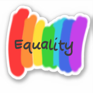 Pegatina Texto del arcoiris "Igualdad"
