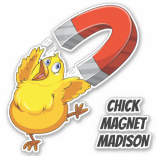 Pegatina Texto del personalizado Chick Magnet