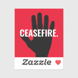 Pegatina Texto en negrita de mano negra roja de alto el fue