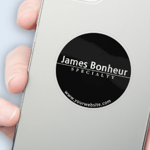 Pegatina Texto moderno simple transparente u opaco sobre ne