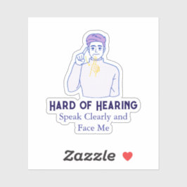 Pegatina Texto personalizado con símbolo difícil de oír