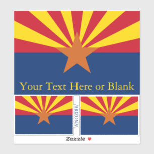 Pegatina Texto personalizado de la imagen de la bandera del