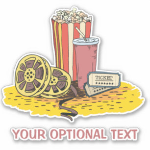 Pegatina Texto personalizado Película Buff