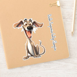 Pegatina Texto personalizado, 🐶whippet loco 🤪