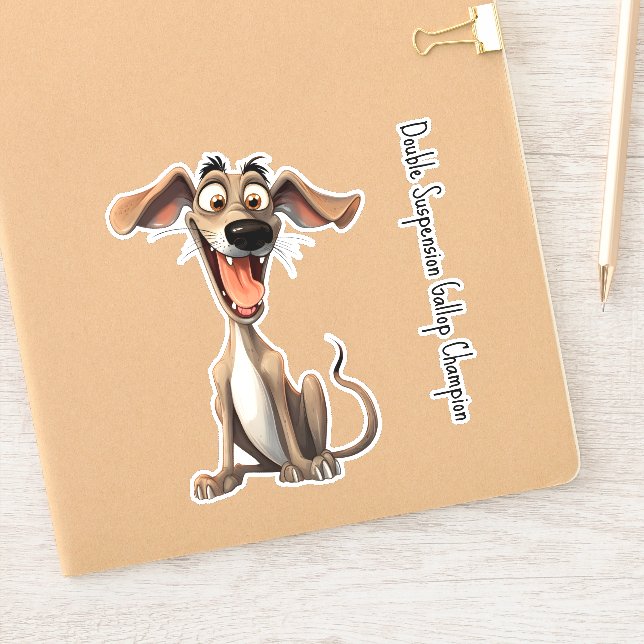 Pegatina Texto personalizado, 🐶whippet loco 🤪 (Cuaderno)