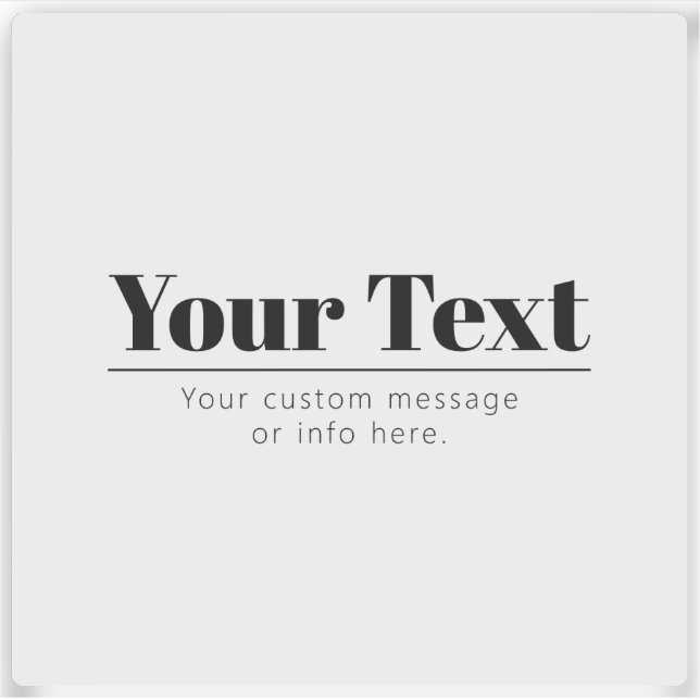 Pegatina Texto retro-moderno de estilo | Blanco y negro (Anverso)