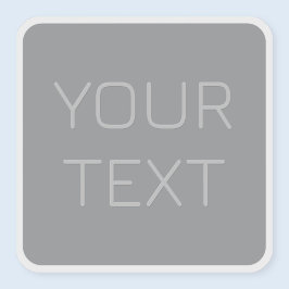 Pegatina Texto simple con apariencia tridimensional | Gris