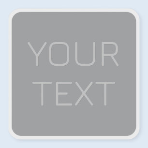 Pegatina Texto simple con apariencia tridimensional Gris
