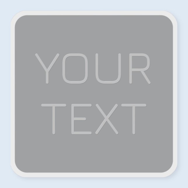 Pegatina Texto simple con apariencia tridimensional | Gris (Subido por el creador)