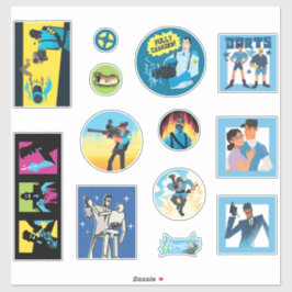 Pegatina TF2 Blu team mercenaries 12 sticker set