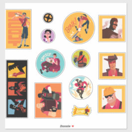 Pegatina TF2 Red team mercenaries 12 sticker set