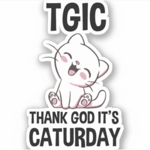 Pegatina TGIC Gracias a Dios es sábado