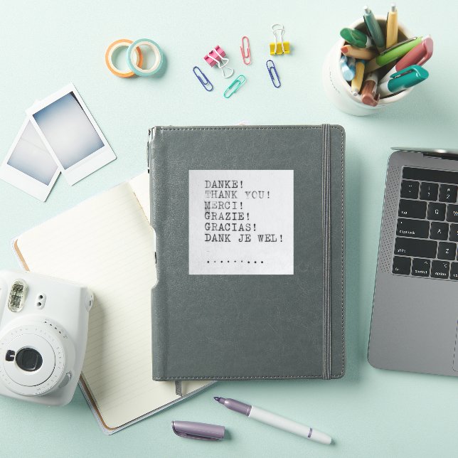 Pegatina Thank you Many Languages (Funda para iPad)
