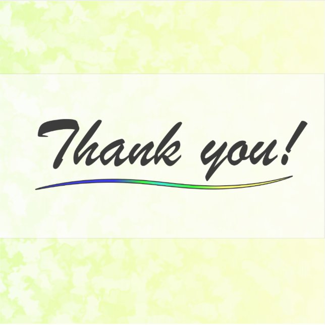 Pegatina Thank You Vinyl Sticker (Anverso)