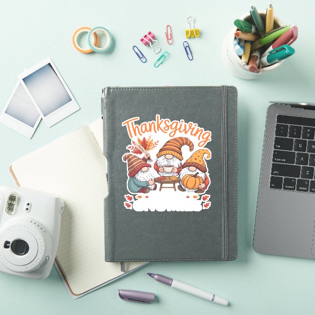 Pegatina Thanksgiving Gnome Fall Leopard Turkey Essential T (Funda para iPad)