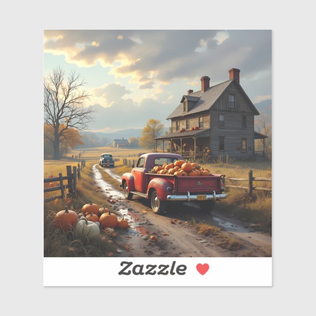 Pegatina Thanksgiving in the country (Hoja)