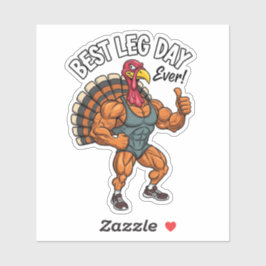 Pegatina Thanksgiving Leg Day Sticker