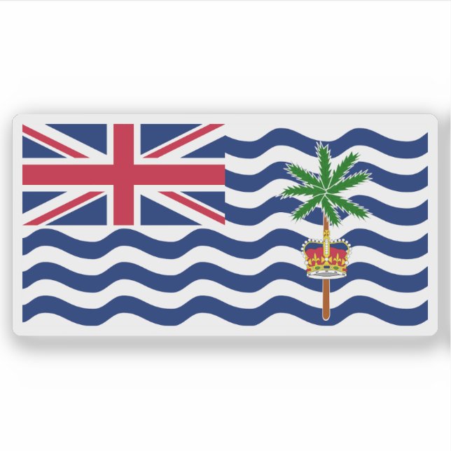 Pegatina The British Indian Ocean Territory flag, Overseas  (Anverso)