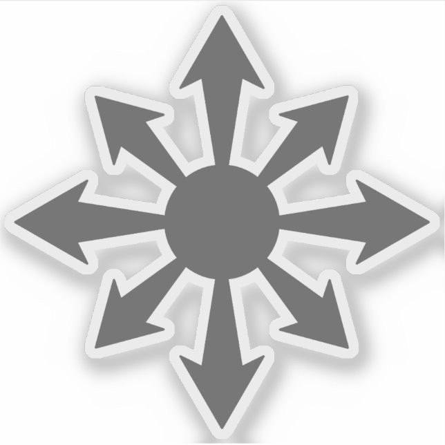 Pegatina The Chaos Star - v2 (gris) (Anverso)