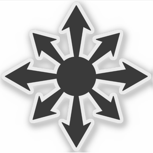 Pegatina The Chaos Star - v2 (negro) (Anverso)