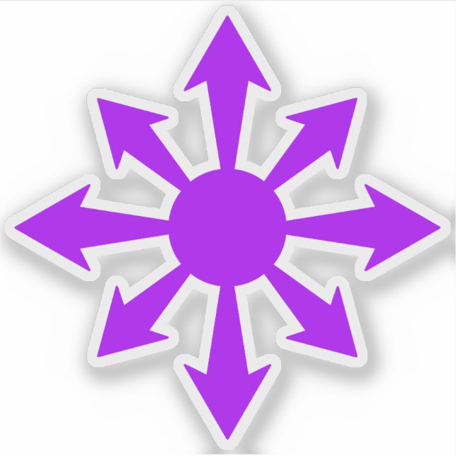 Pegatina The Chaos Star - v2 (púrpura) (Anverso)