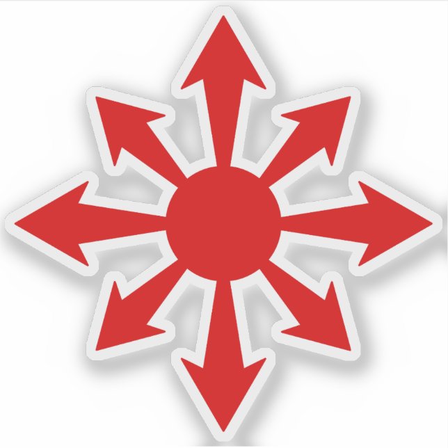 Pegatina The Chaos Star - v2 (rojo) (Anverso)