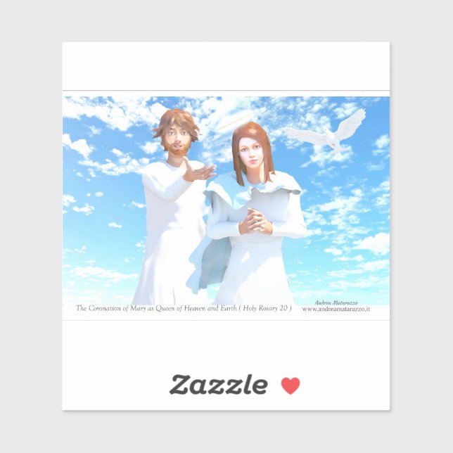 Pegatina The Coronation of Mary - Queen of Heaven and Earth (Hoja)