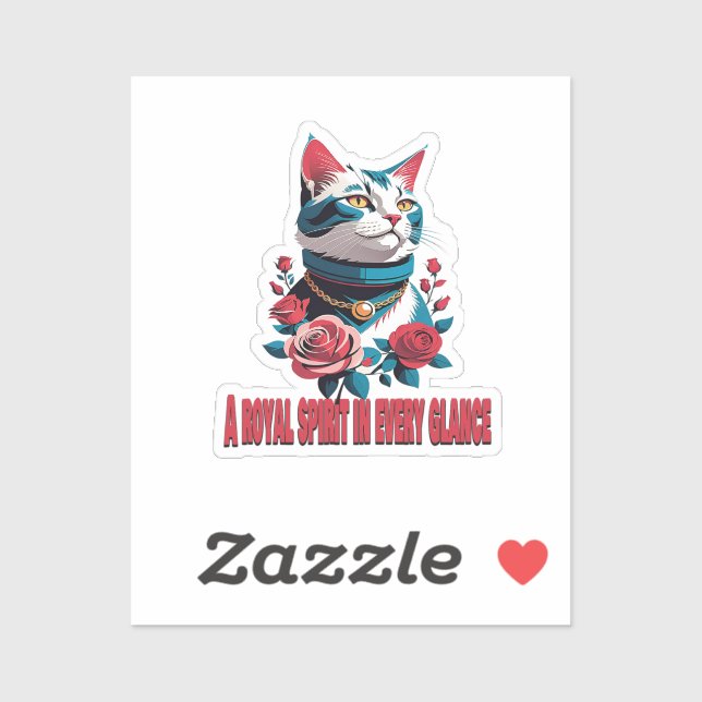 Pegatina The Eyes of a Noble Feline (Hoja)