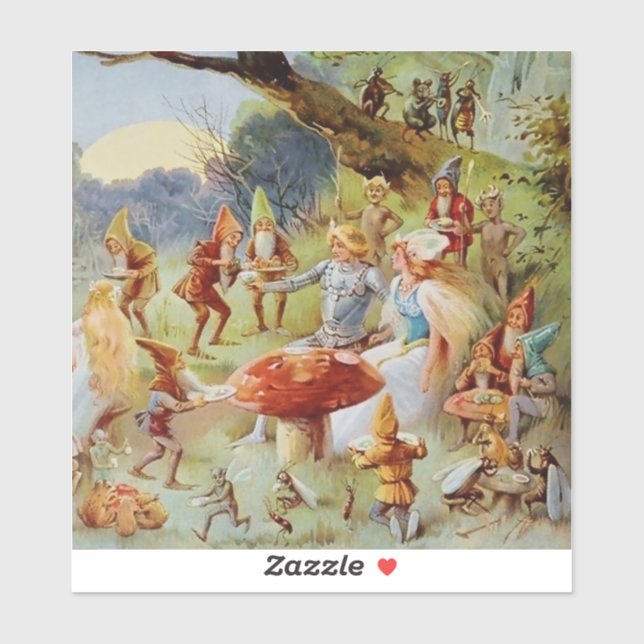 Pegatina “The Feast” Fairy Art By E S Hardy (Hoja)