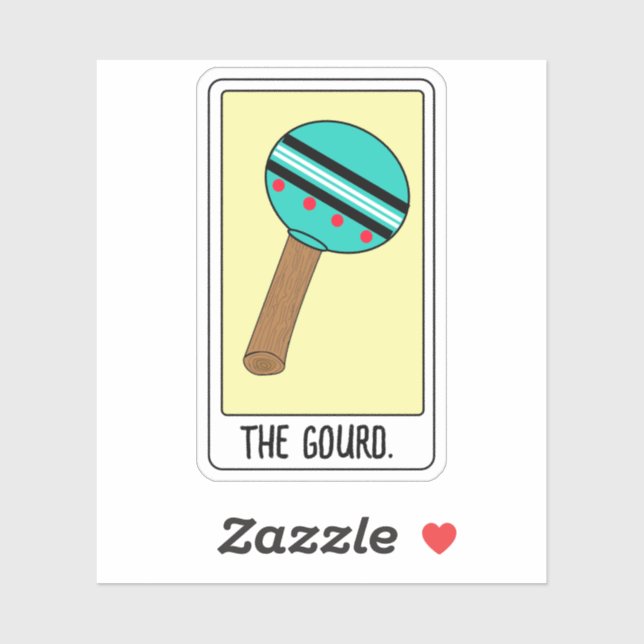 Pegatina The Gourd-Tarot Card- Vinyl Sticker (Hoja)