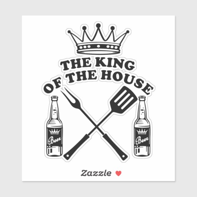 Pegatina The King of the House Beer (Hoja)