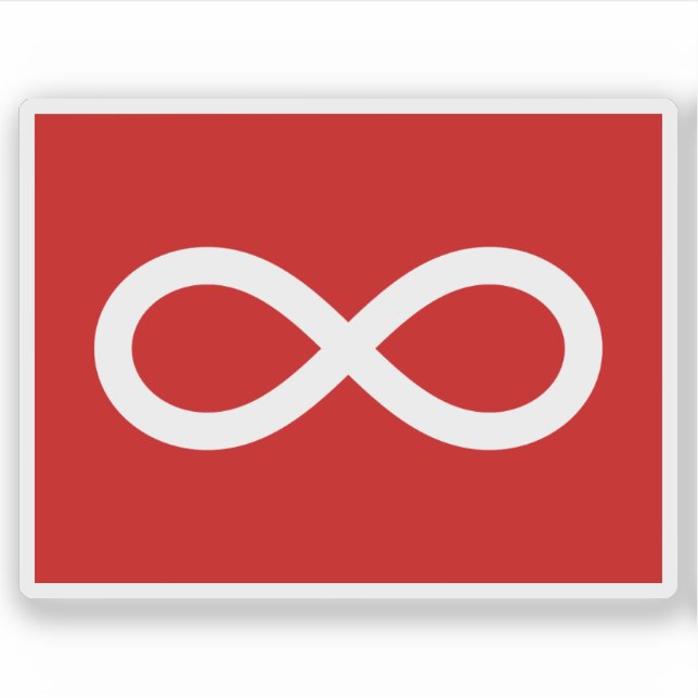 Pegatina The Métis (Michif) Nation flag, Indians of Canada (Anverso)