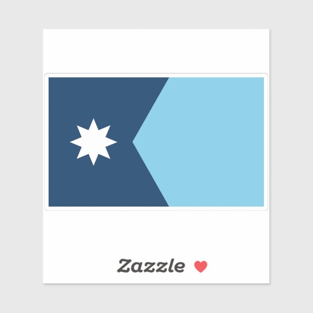Pegatina The new Flag of Minnesota State (Hoja)