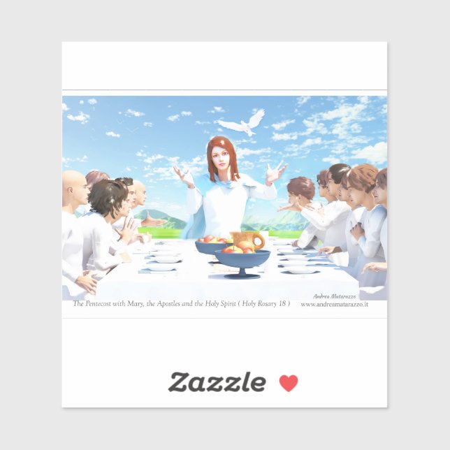 Pegatina The Pentecost - Mary, Apostles and the Holy Spirit (Hoja)