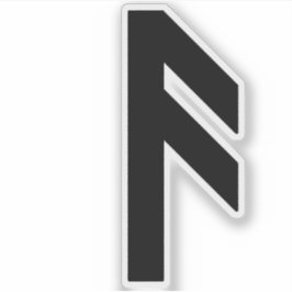 Pegatina The Rune Ansuz (negro)