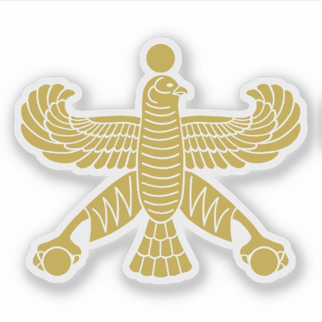 Pegatina The symbol of the Achaemenid Falcon, Iran (Anverso)