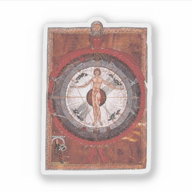Pegatina The Universal Man - Hildegard von Bingen (Anverso)