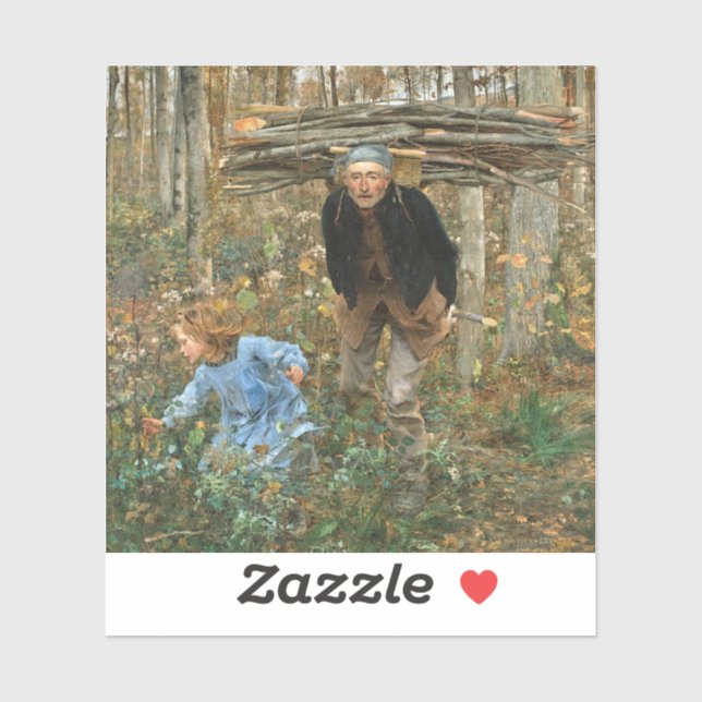 Pegatina The Wood Gatherer - Jules Bastien-Lepage, 1881 (Hoja)