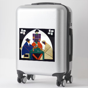 Pegatina Theo van Doesburg - Jugadores de Cartas