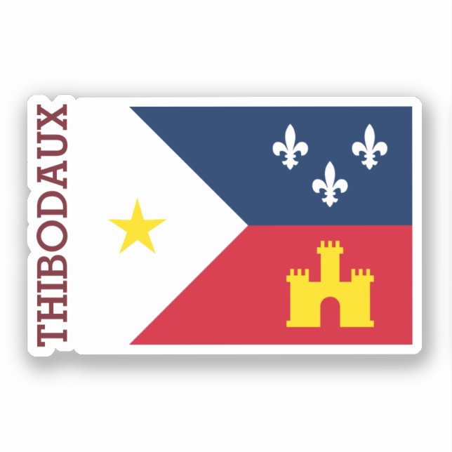 Pegatina Thibodaux, Luisiana (Anverso)